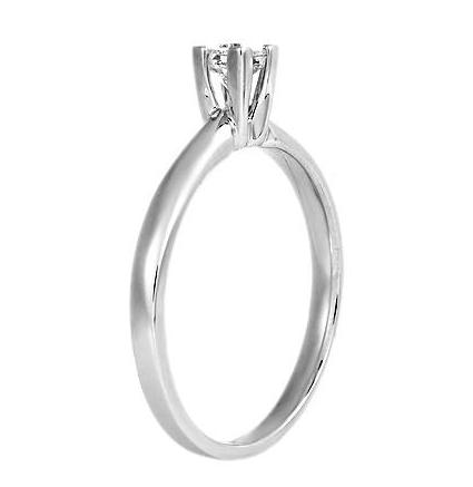 0.25CT GENUINE DIAMOND SOLITAIRE RING 14K WHITE GOLD